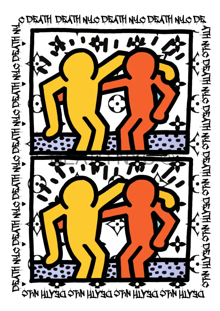 Deathu811 45X32Cm Haring (Edition Of 100) (2023) Art Print