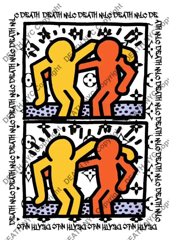 Deathu811 45X32Cm Haring (Edition Of 100) (2023) Art Print