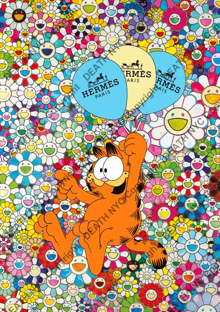 Deathw552 45X32Cm Garfield (Edition Of 100*) (2023) Art Print