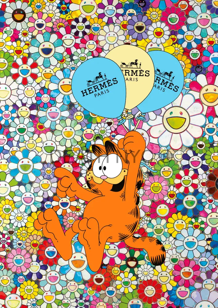 Deathw552 45X32Cm Garfield (Edition Of 100*) (2023) Art Print