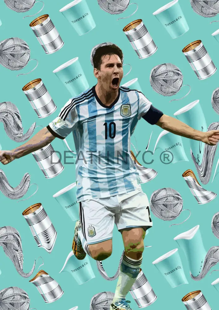 Deathw88 45X32Cm Messi (Edition Of 100*) (2023) Art Print