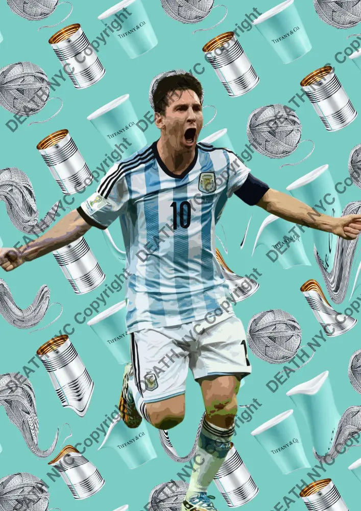 Deathw88 45X32Cm Messi (Edition Of 100*) (2023) Art Print