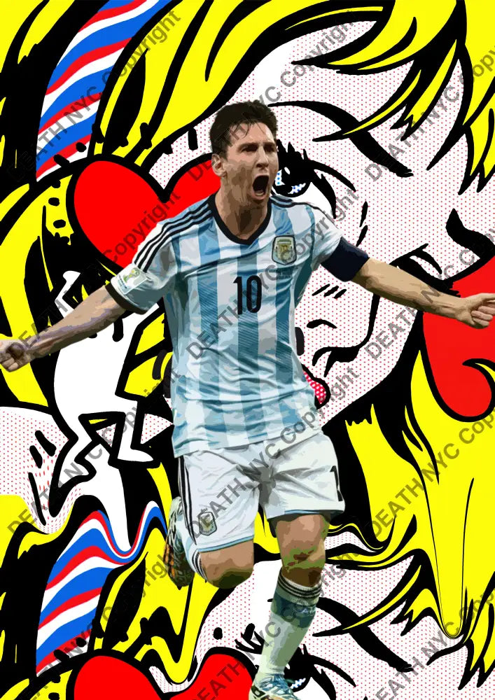Deathw89 45X32Cm Messi (Edition Of 100*) (2023) Art Print
