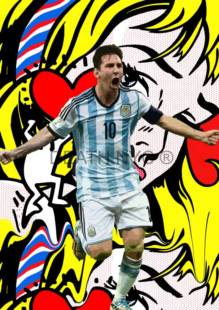 Deathw89 45X32Cm Messi (Edition Of 100*) (2023) Art Print