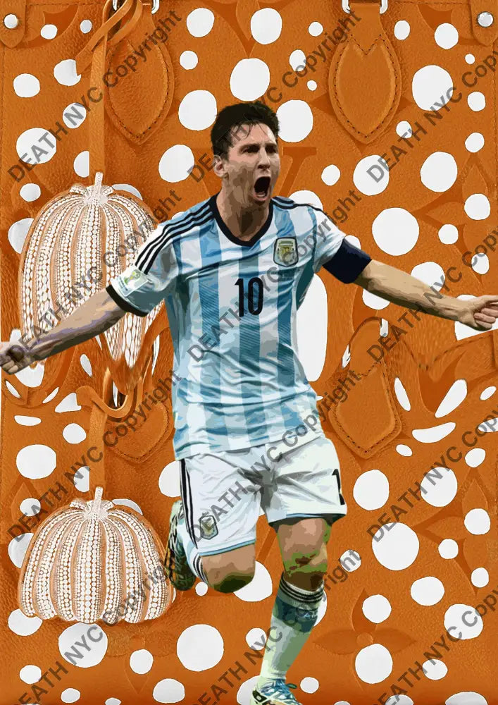 Deathw90 45X32Cm Messi (Edition Of 100*) (2023) Art Print