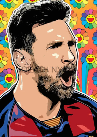 Deathw91 45X32Cm Messi (Edition Of 100*) (2023) Art Print