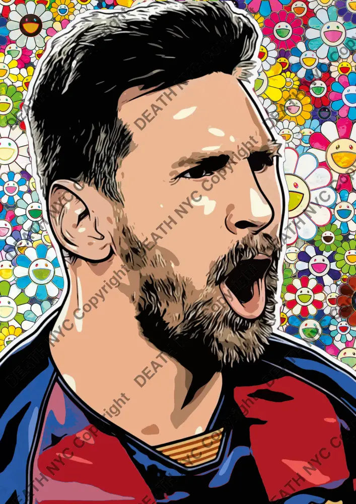 Deathw92 45X32Cm Messi (Edition Of 100*) (2023) Art Print