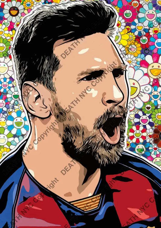 Deathw92 45X32Cm Messi (Edition Of 100*) (2023) Art Print