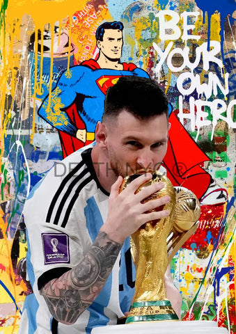 Deathw95 45X32Cm Messi (Edition Of 100*) (2023) Art Print