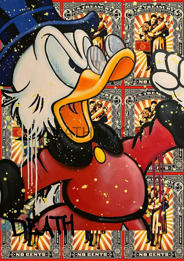 Deathy111 45X32Cm Donald Duck (Edition Of 100*) (2023) Art Print