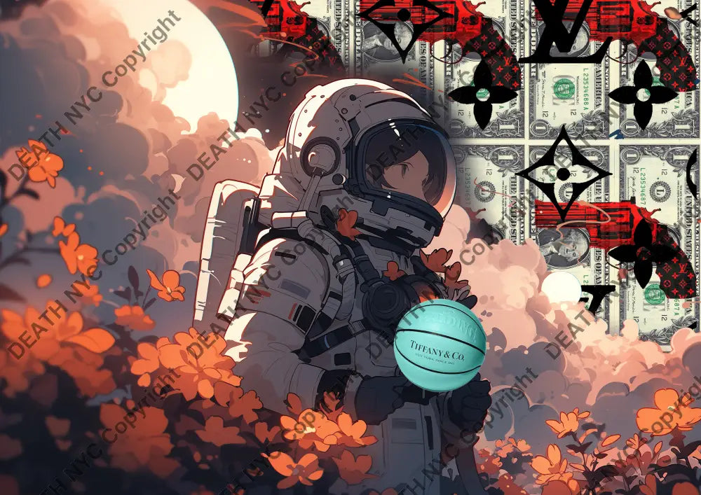 Deathy191 29.7X21Cm Astronaut (Edition Of 100*) (2023) Art Print