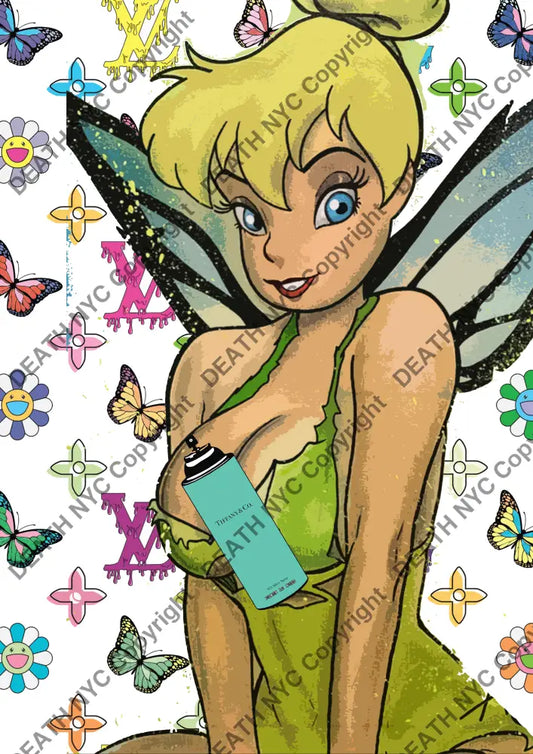 Deathy83 45X32Cm Tinker Bell (Edition Of 100*) (2023) Art Print