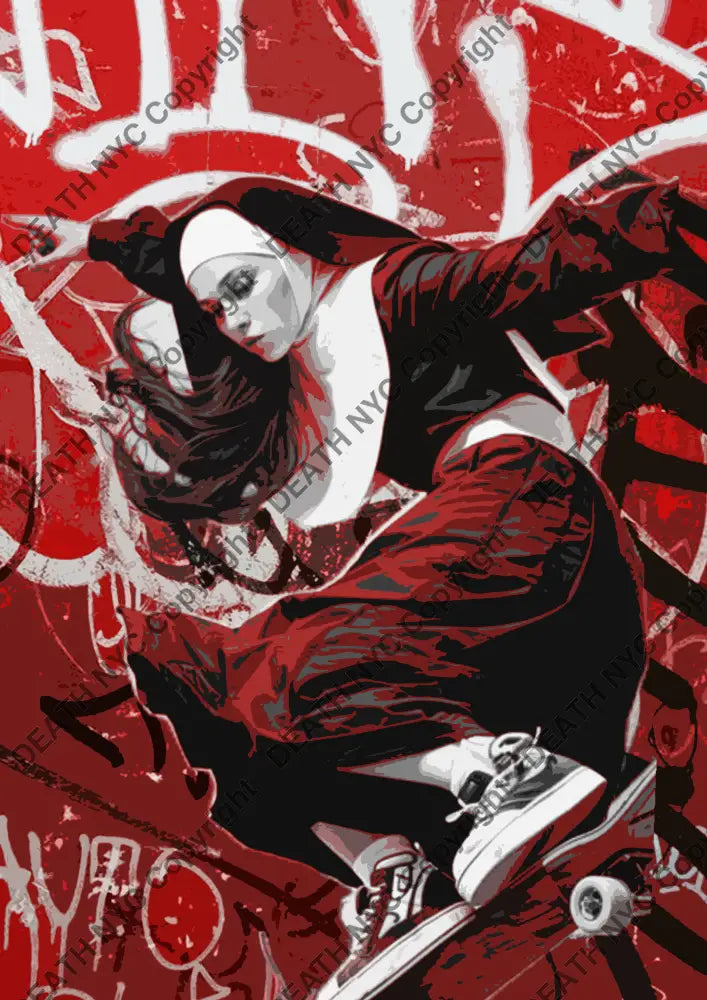 ’DEATHYA111’’ 45x32cm (Edition of 100*) (2025) skate Art Print