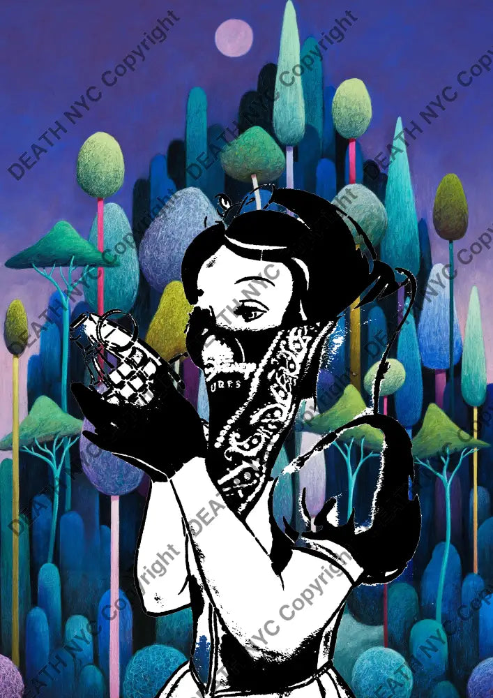 ’DEATHYA121’’ 45x32cm (Edition of 100*) (2025) snow Art Print