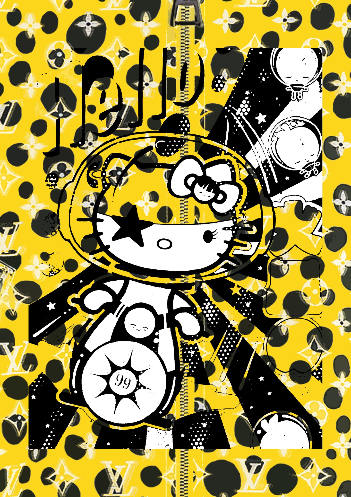 Auction "Z701 kitty  "  art print 45x32cm (Edition of 100)