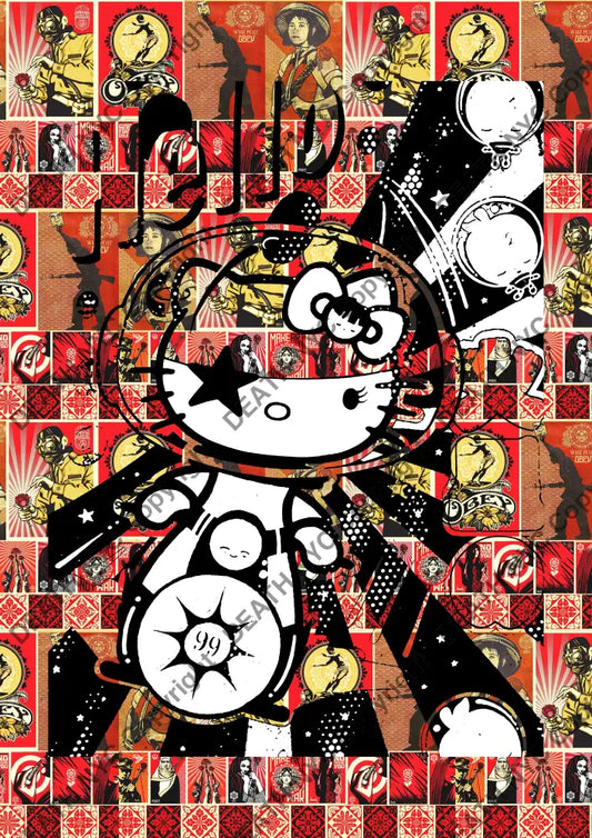 ’Deathz702’ 45X32Cm Kitty (Edition Of 100*) (2023) Art Print