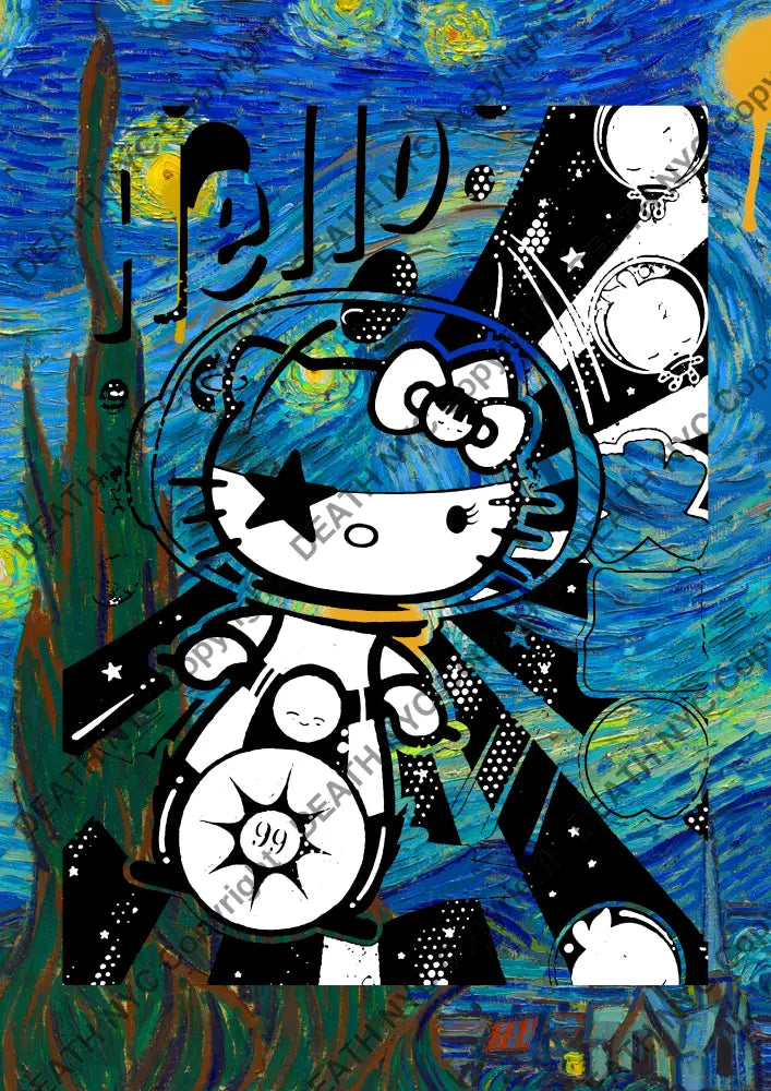 ’Deathz705’ 45X32Cm Kitty (Edition Of 100*) (2023) Art Print