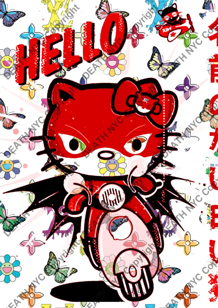 ’Deathz706’ 45X32Cm Kitty (Edition Of 100*) (2023) Art Print