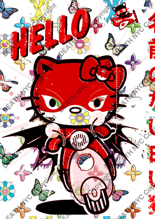 ’Deathz706’ 45X32Cm Kitty (Edition Of 100*) (2023) Art Print