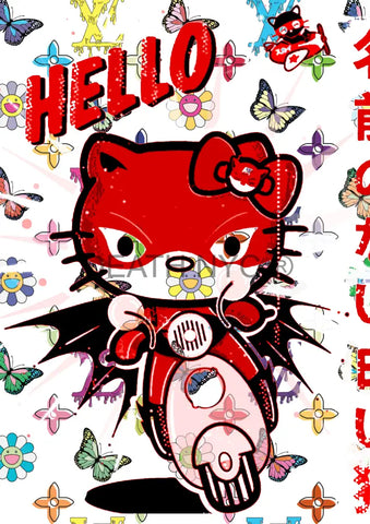 ’Deathz706’ 45X32Cm Kitty (Edition Of 100*) (2023) Art Print