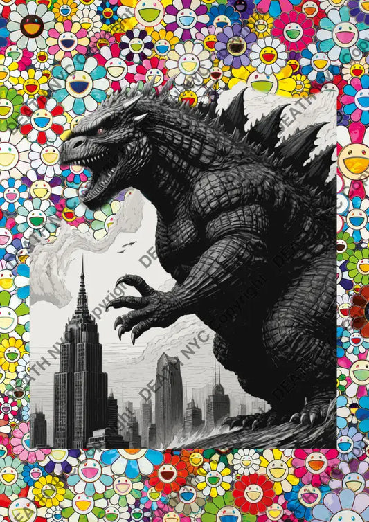 ’Deathz976’ 45X32Cm Godzilla (Edition Of 100*) (2023) Art Print
