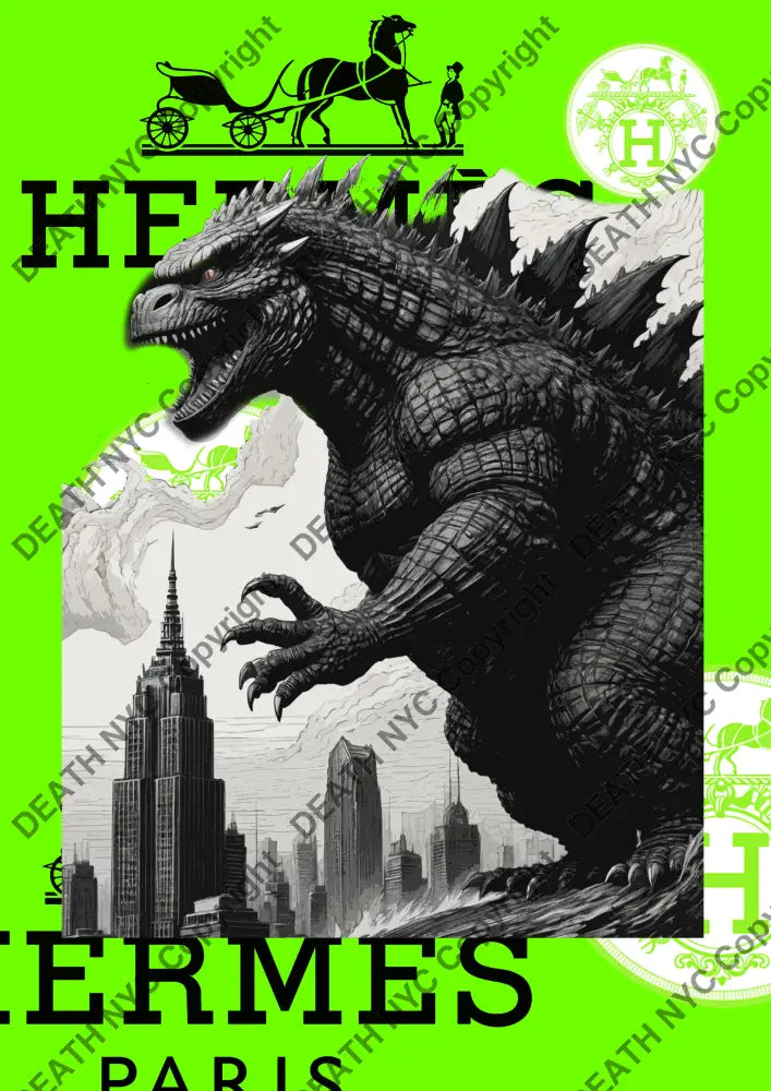 ’Deathz978’ 45X32Cm Godzilla (Edition Of 100*) (2023) Art Print