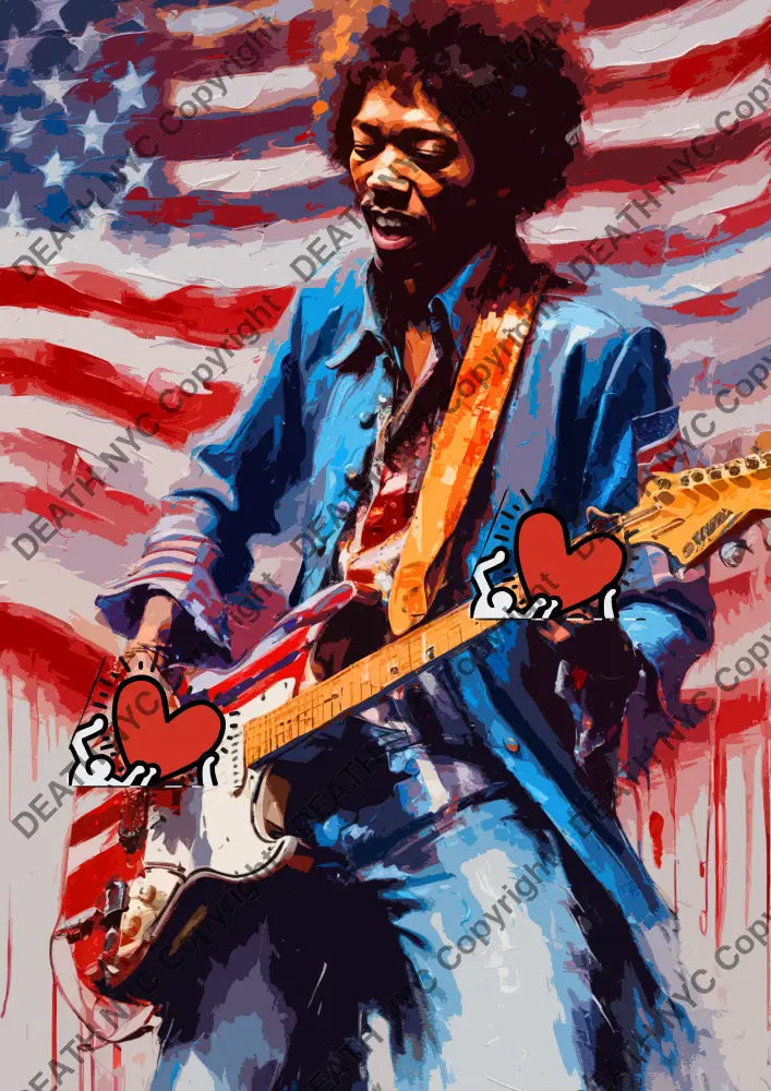 ’Deathzb77’ Hendrix 45X32Cm (Edition Of 100*) (2024) Art Print