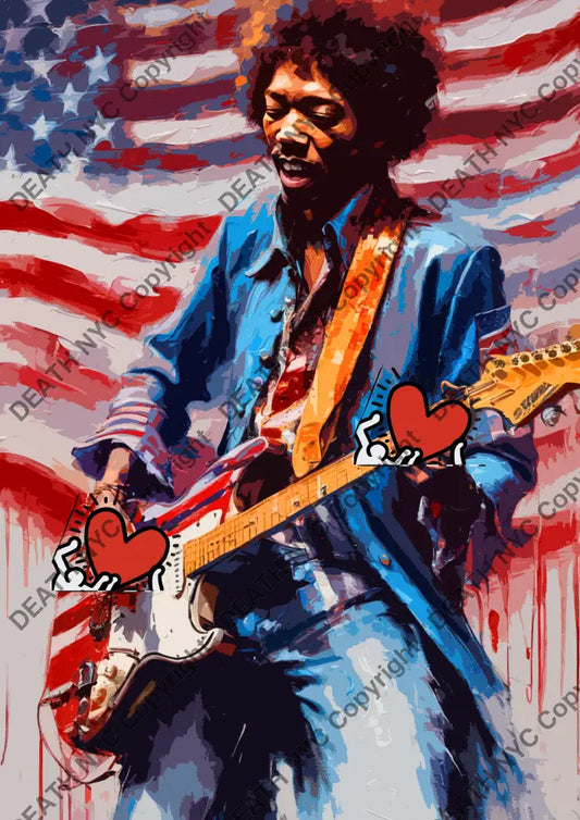 ’Deathzb77’ Hendrix 45X32Cm (Edition Of 100*) (2024) Art Print