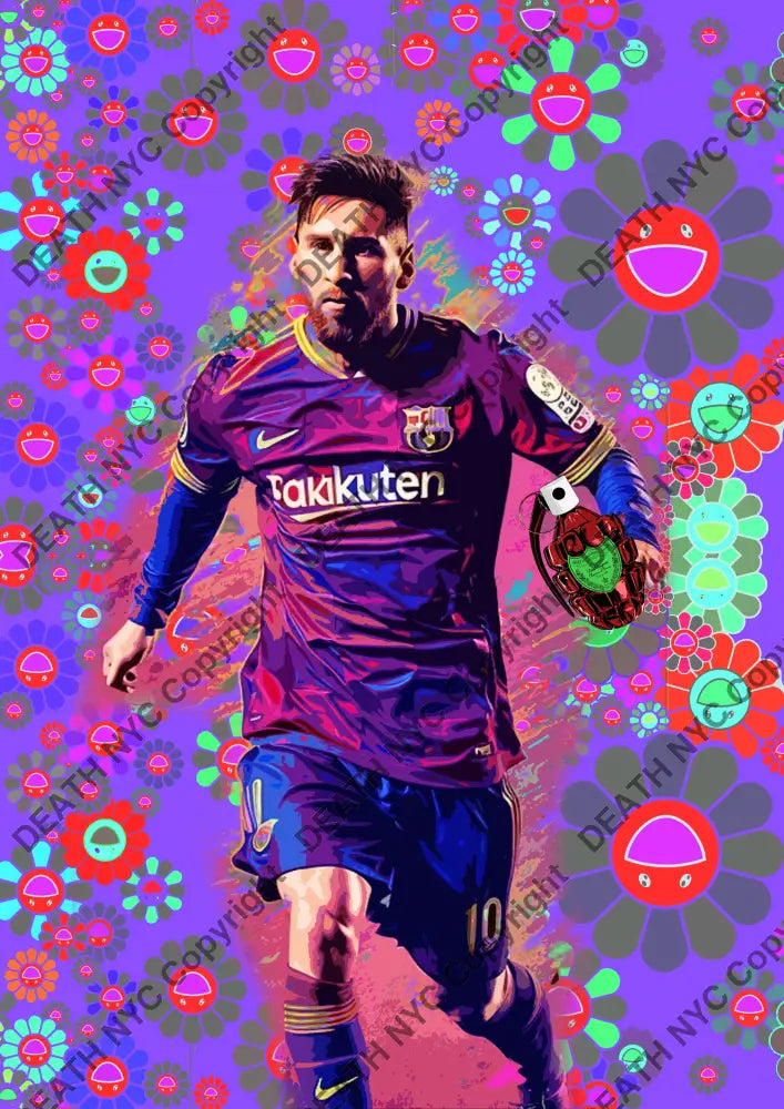 ’Deathzd43’ 45X32Cm Messi (Edition Of 100*) (2024) Art Print