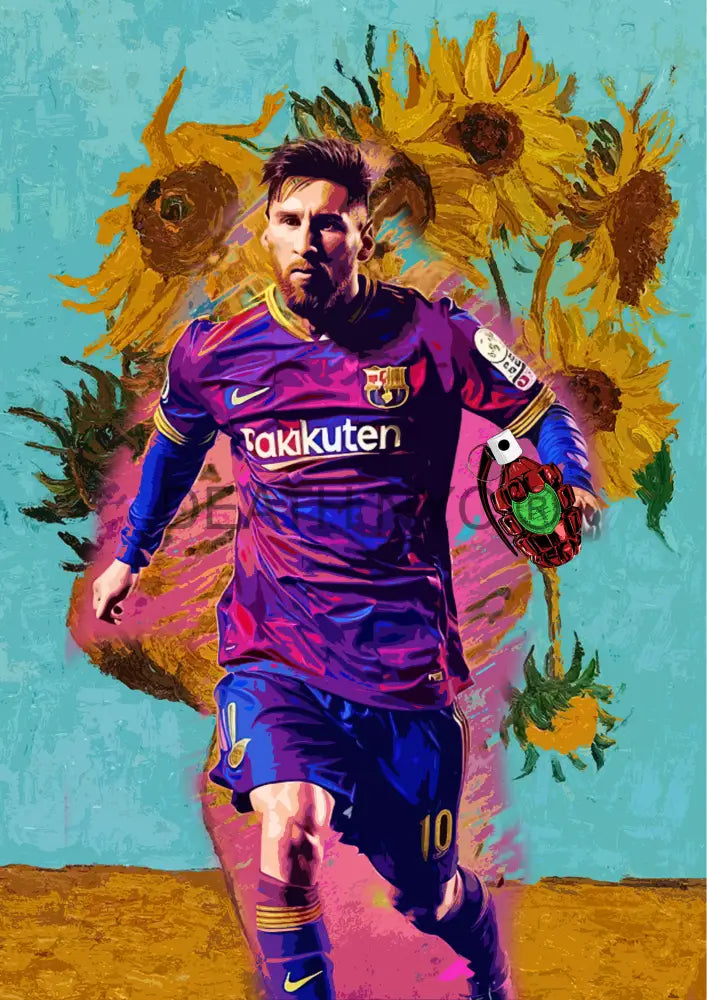 ’Deathzd45’ 45X32Cm Messi (Edition Of 100*) (2024) Art Print