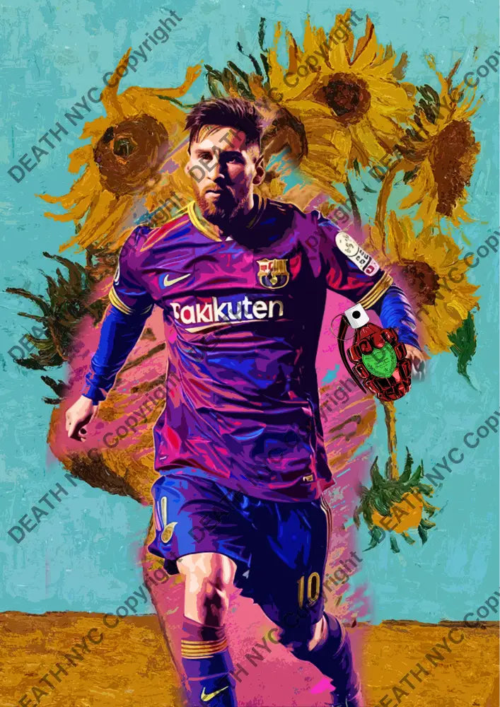 ’Deathzd45’ 45X32Cm Messi (Edition Of 100*) (2024) Art Print