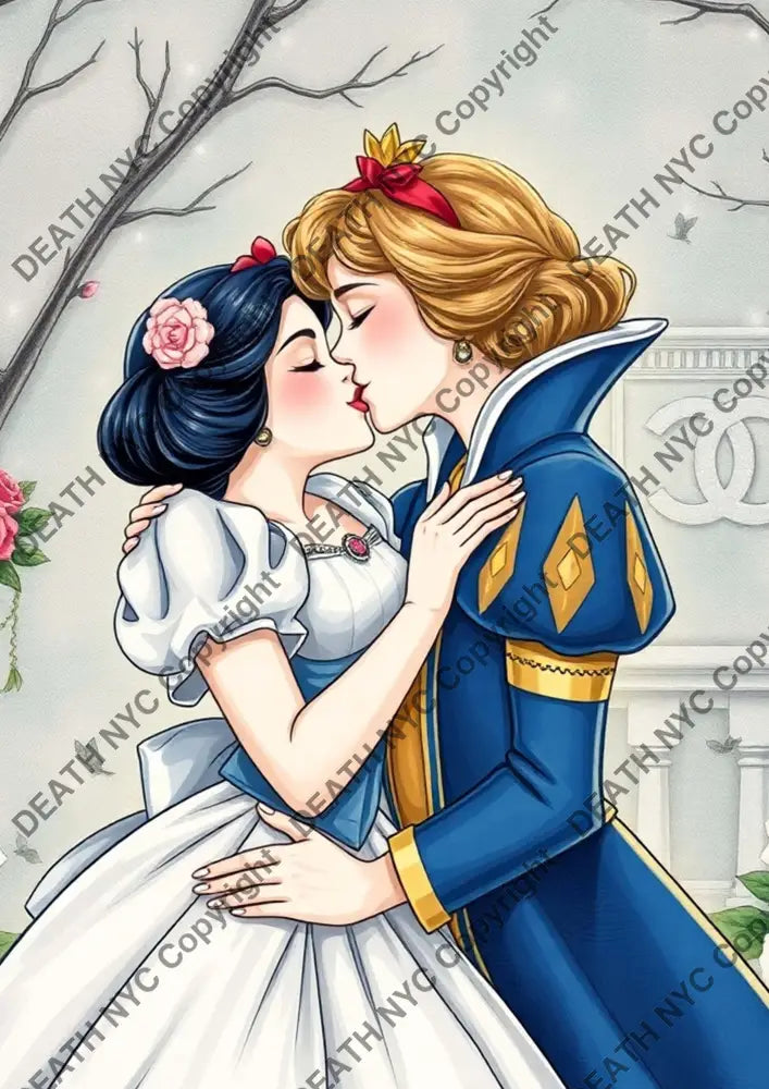 ’Deathzu105’’ 45X32Cm (Edition Of 100*) (2024) Kissing Art Print