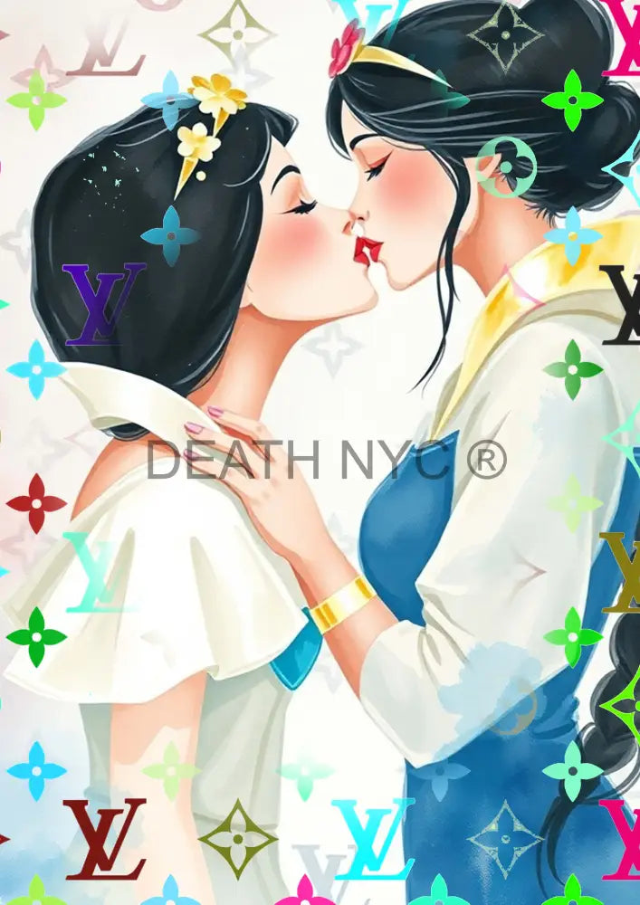 ’Deathzu123’’ 45X32Cm (Edition Of 100*) (2024) Kissing Art Print