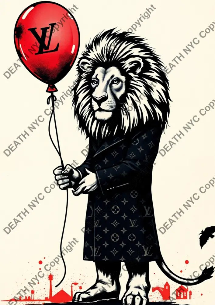 ’DEATHZU59’’ 45x32cm (Edition of 100*) (2025) lion Art Print