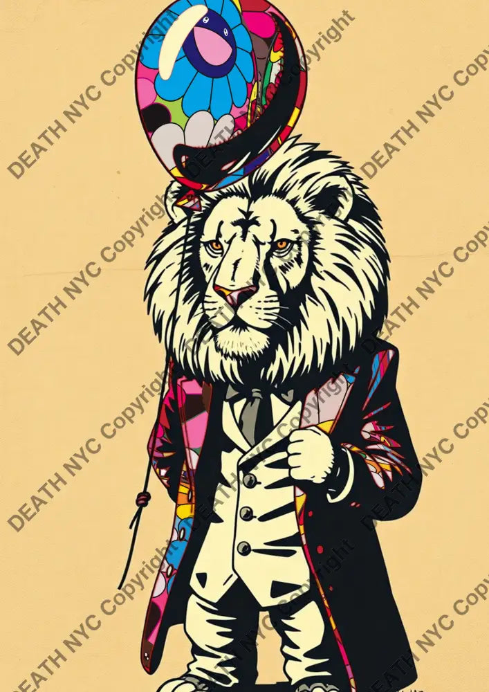 ’Deathzu65’’ 45X32Cm (Edition Of 100*) (2024) Lion Art Print