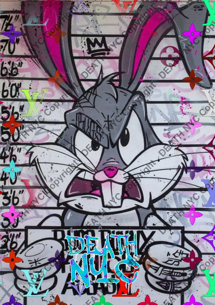 ’Deathzy21’’ 45X32Cm (Edition Of 100*) (2024) Bunny Art Print