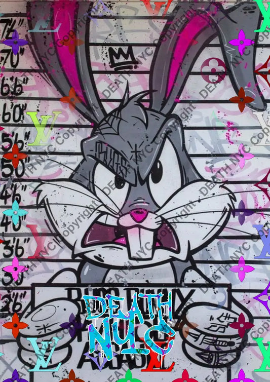 ’Deathzy21’’ 45X32Cm (Edition Of 100*) (2024) Bunny Art Print