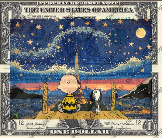 $Double USD ’011225$12’’ (2025) Edition of 100 silly $1 bill Art Print