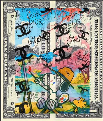 $Double Usd ’031224$1’’ (2024) Edition Of 100 Silly Art Print