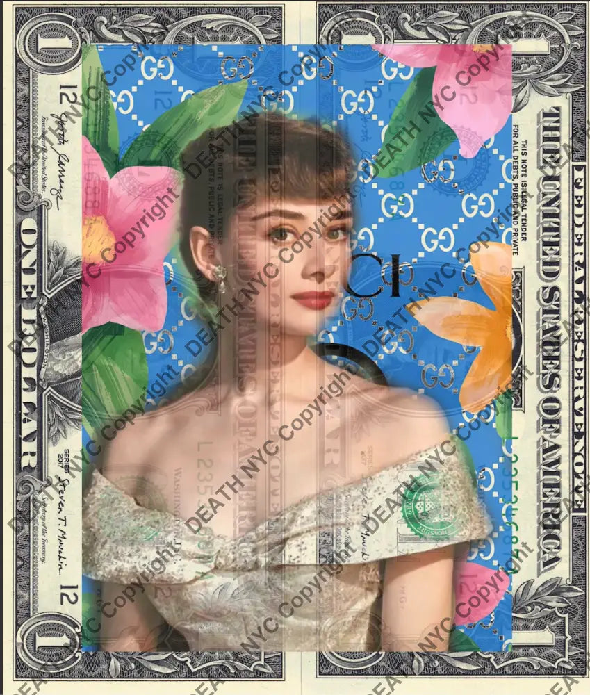 $Double Usd ’031224$9’’ (2024) Edition Of 100 Audrey Art Print
