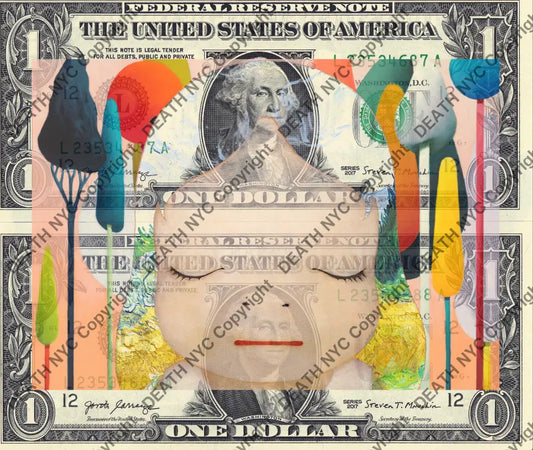 $Double USD ’060625$11’’ (2025) Edition of 100 cute $1 bill Art Print