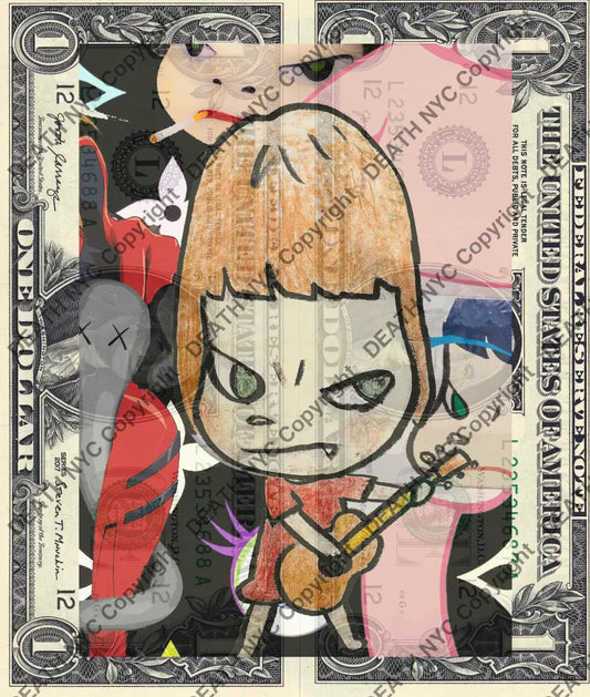 $Double USD ’071021$11’’ (2021) Edition of 100 cute $1 bill Art Print