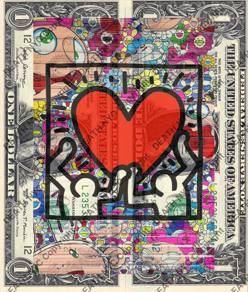 $Double USD ’080425$8’’ (2024) Edition of 100 har $1 bill Art Print