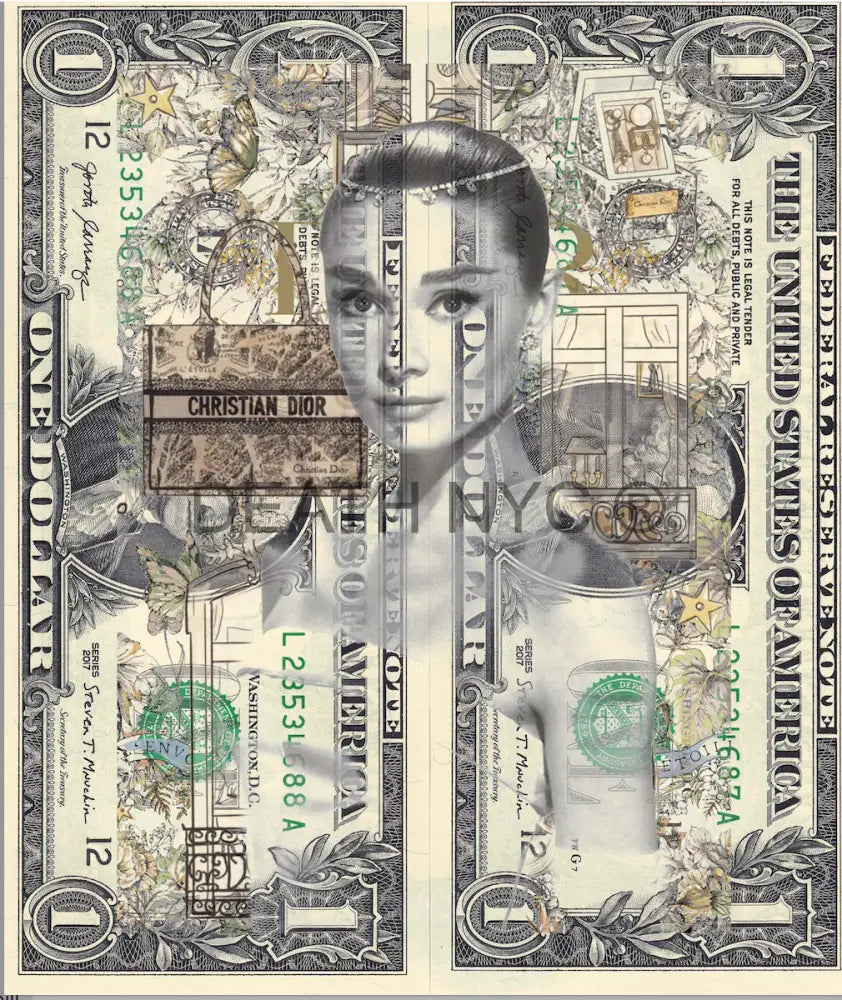 $Double Usd ’090125$13’’ (2024) Edition Of 100 Audrey Art Print