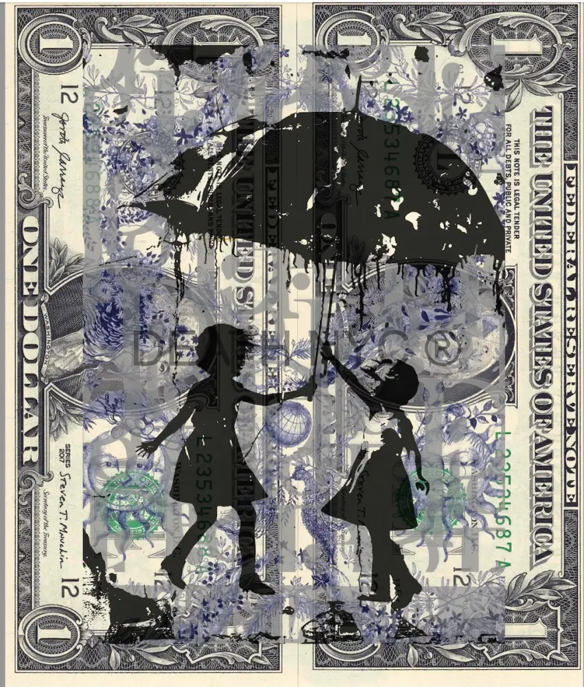 $Double Usd ’090125$14’’ (2024) Edition Of 100 Bank Art Print