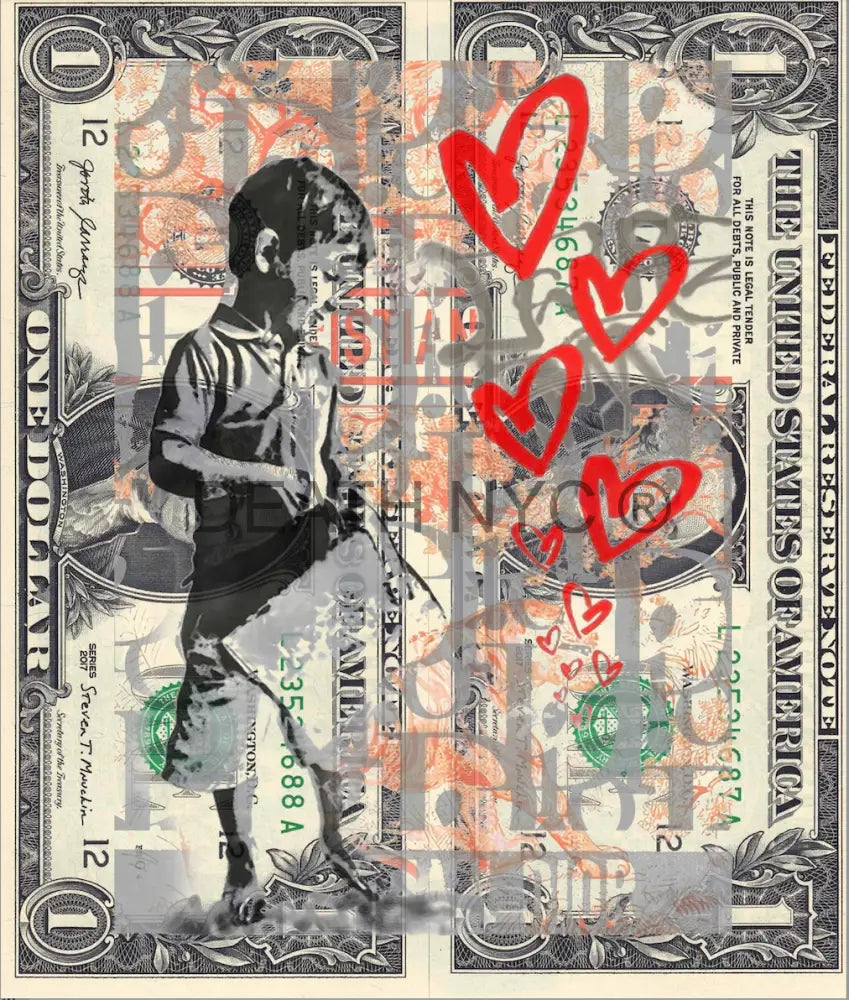 $Double Usd ’090125$16’’ (2024) Edition Of 100 Bank Art Print