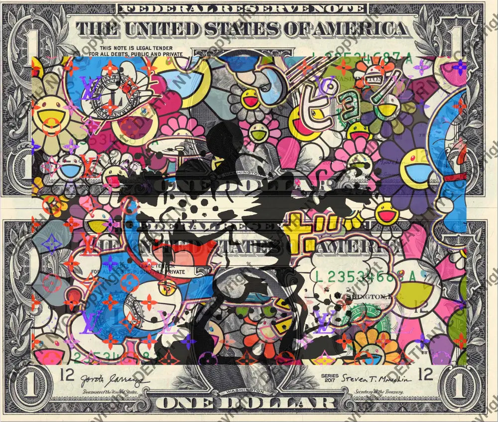 $Double USD ’170425$11’’ (2025) Edition of 100 mouse $1 bill Art Print