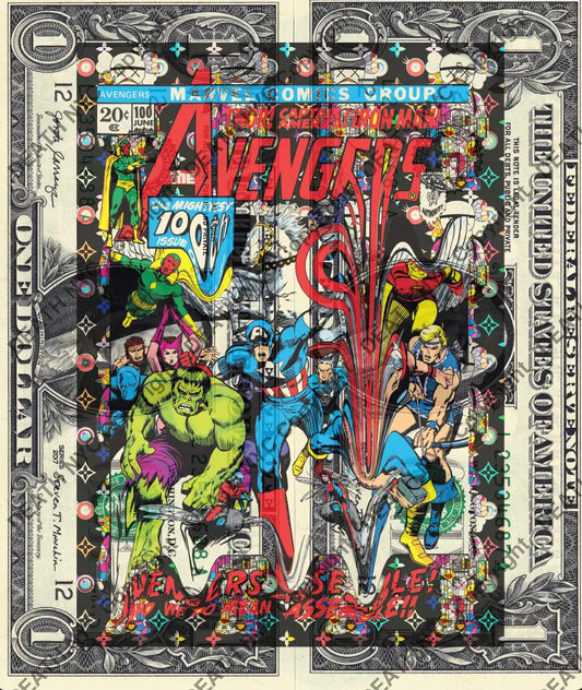 $Double USD ’241125$1’’ (2025) Edition of 100 aveng $1 bill Art Print