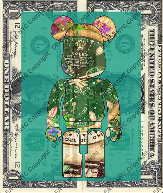 $Double USD ’241125$10’’ (2025) Edition of 100 bear $1 bill Art Print