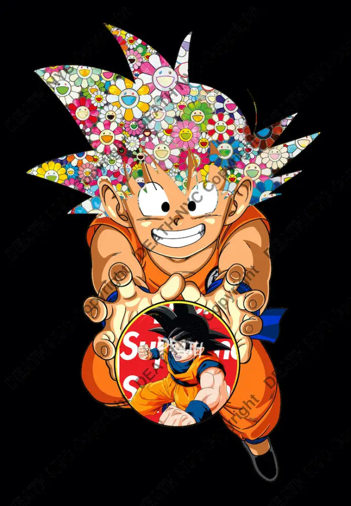 Goku Super Flower 1 21 X 29.7 Cm (Edition Of 100) (2020) Art Print